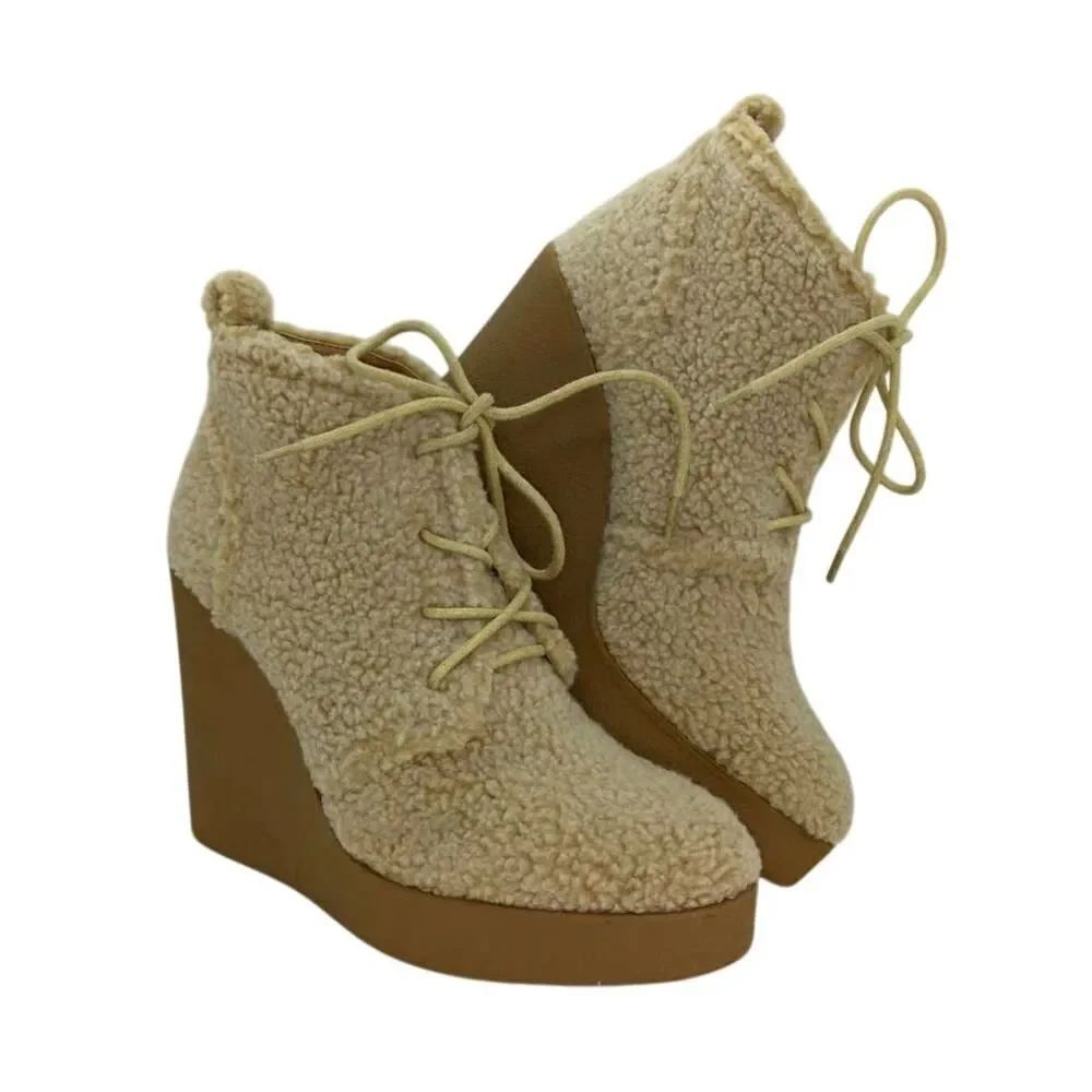 Jessica Simpson NEW Women's Designer Wedge Laceup Ankle Boots - sz. 7 1/2